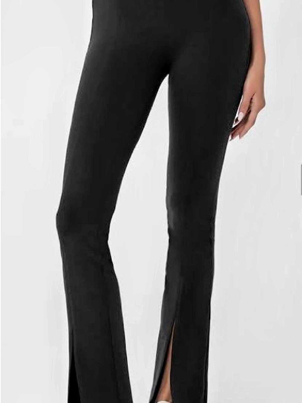 Alo Black Ankle-Slit Leggings Size xSmall